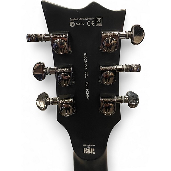 Used ESP LTD EC401QM SEE THRU BLACK Solid Body Electric Guitar
