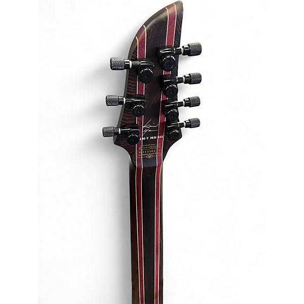 Used Schecter Guitar Research KM-7 MKIII Artist Burl Solid Body Electric Guitar