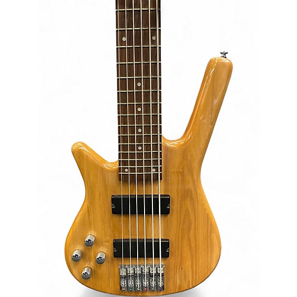 Used Alba SIX STRING LEFT HANDED BASS Natural Electric Bass Guitar