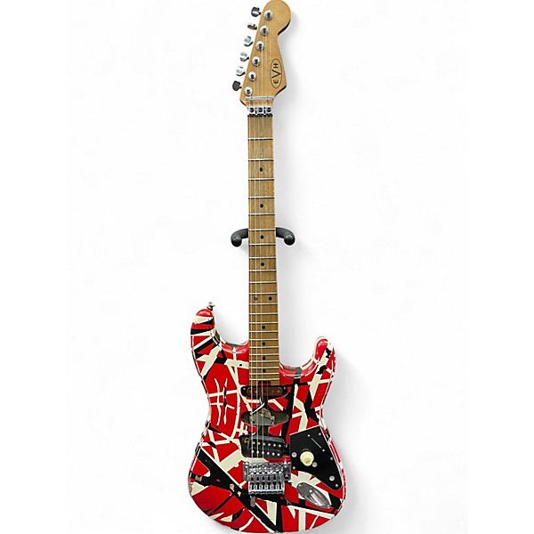 Used EVH Striped Series Frankie striped Solid Body Electric Guitar