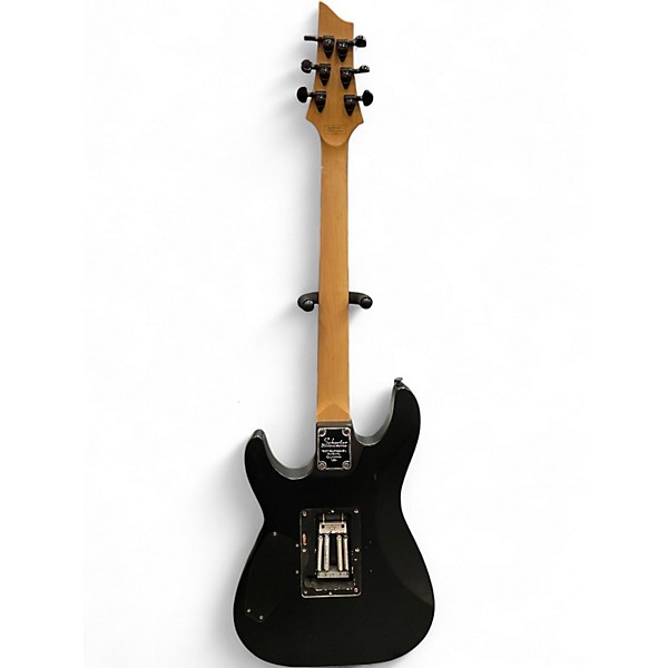 Used Schecter Guitar Research Damien Floyd Rose Black Solid Body Electric Guitar