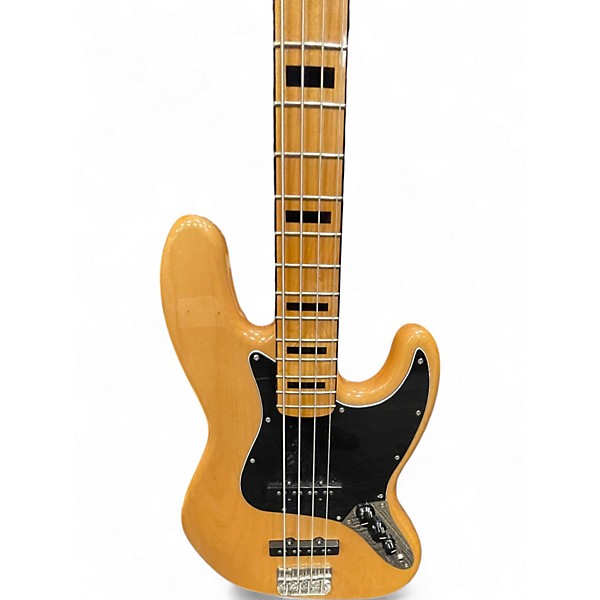 Used Squier Vintage Modified Jazz Bass 77 Antique Natural Electric Bass Guitar