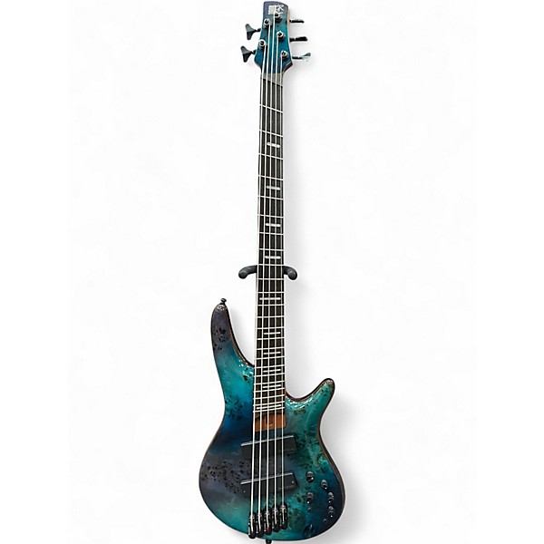 Used Ibanez SRMS805 Tropical Seafloor Electric Bass Guitar