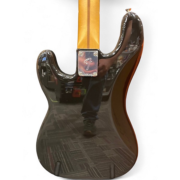 Used Fender Player Precision Bass Black and White Electric Bass Guitar