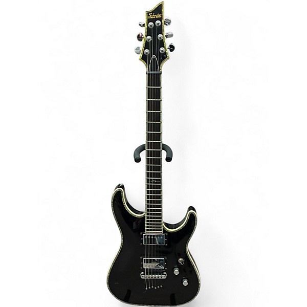 Used Schecter Guitar Research c1 elite Black Solid Body Electric Guitar