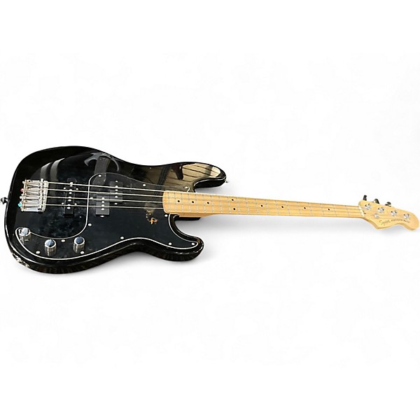Used Squier Precision Bass Black Electric Bass Guitar