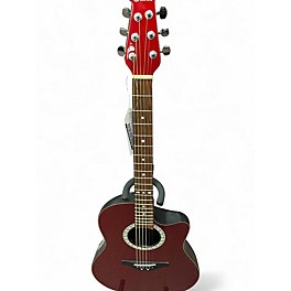 Used Ovation CK 057 Candy Apple Red Acoustic Electric Guitar