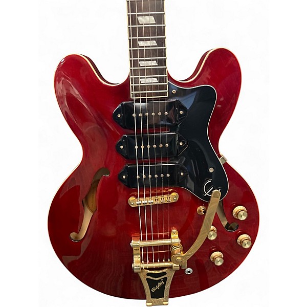 Used Epiphone Riviera P93 Wine Red Hollow Body Electric Guitar