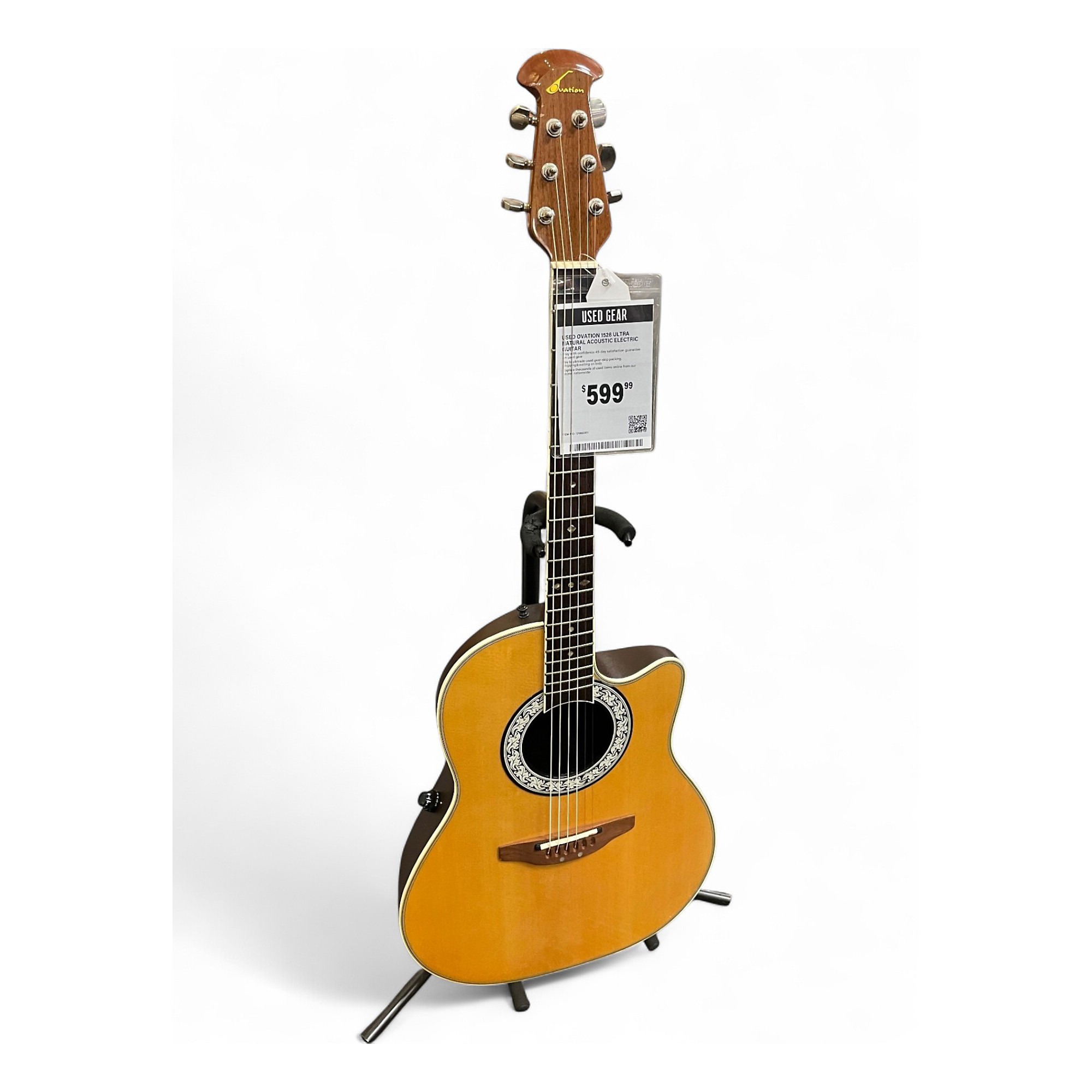 OvationエレアコギターULTRA Series MODEL No.1528 Used Ovation 1528 Ultra Natural Acoustic Electric Guitar Natural
