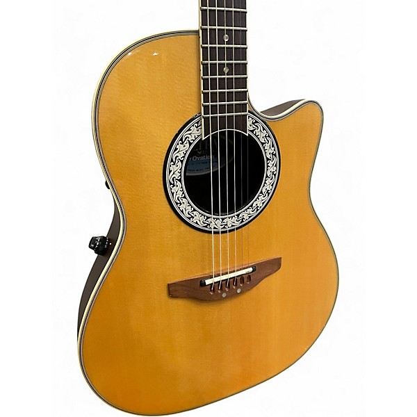 Used Ovation 1528 Ultra Natural Acoustic Electric Guitar