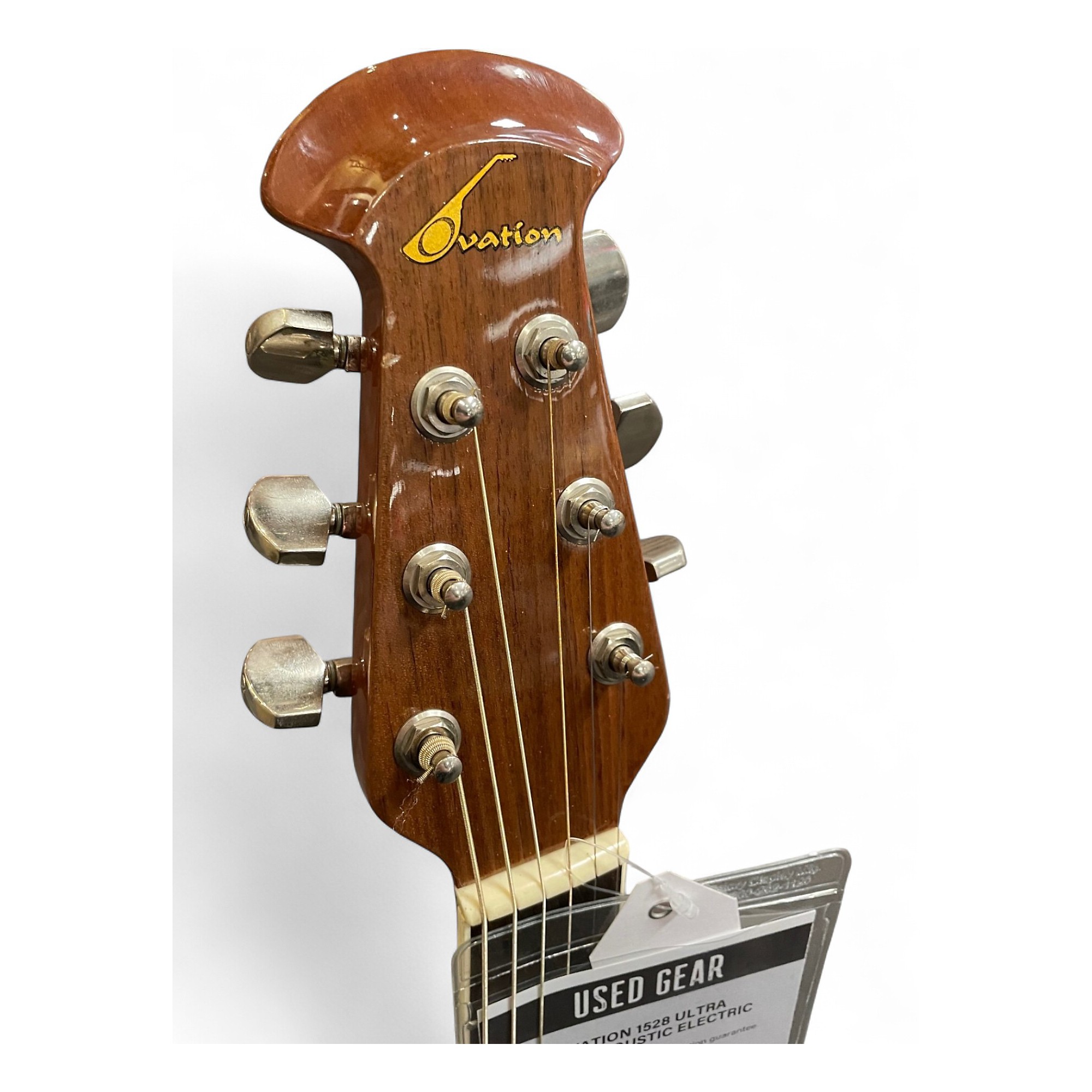 Used Ovation 1528 Ultra Natural Acoustic Electric Guitar Natural