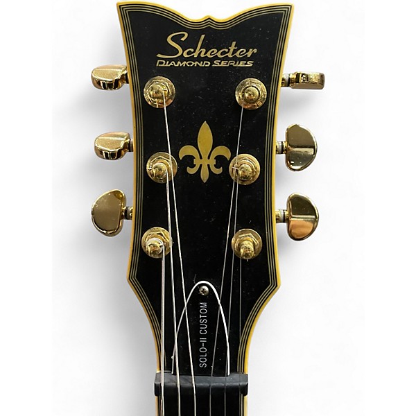 Used Schecter Guitar Research SOLO II CUSTOM Black Solid Body Electric Guitar