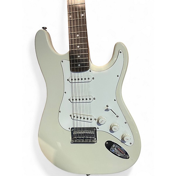 Used Squier Bullet Stratocaster SSS White Solid Body Electric Guitar