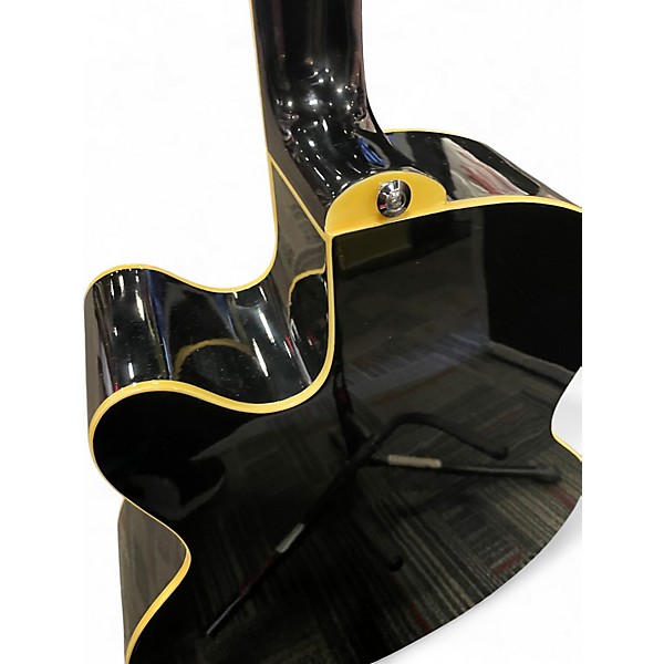 Used Ibanez AEB5E Black Acoustic Bass Guitar