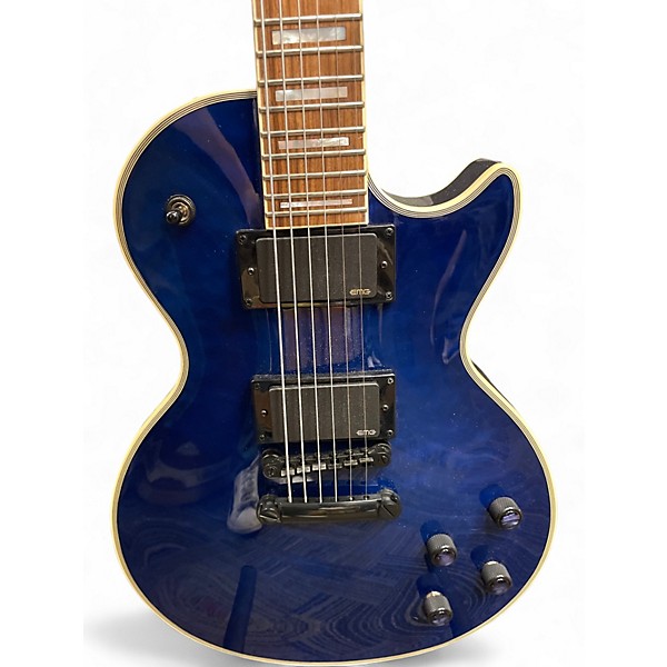 Used Epiphone Prophecy Les Paul Custom Plus Sinister Blue Solid Body Electric Guitar