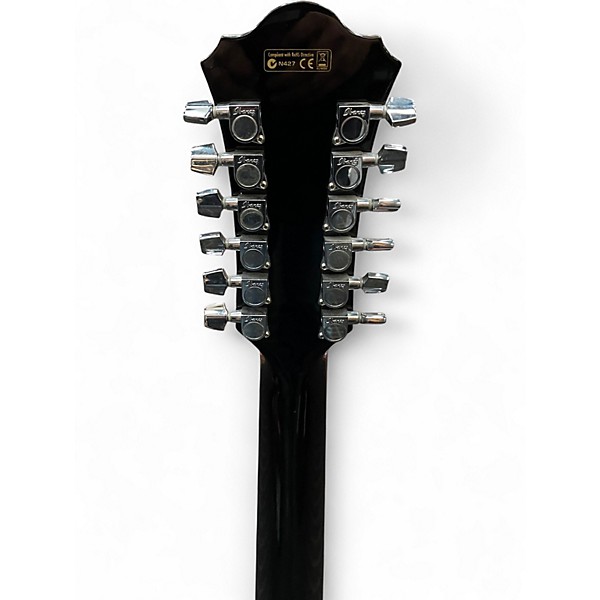 Used Ibanez AEF1812E Black 12 String Acoustic Electric Guitar