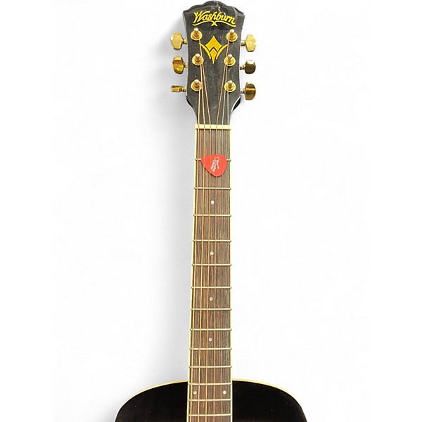 Used Washburn WD100DL Black Acoustic Guitar