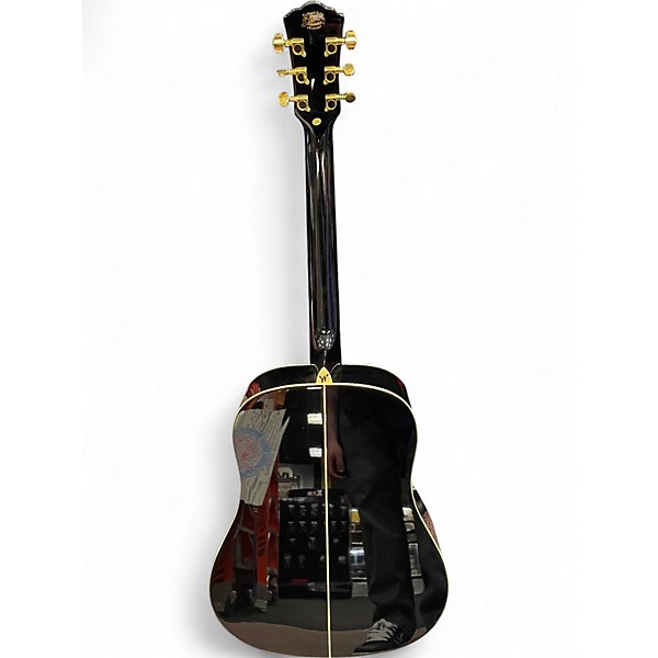 Used Washburn WD100DL Black Acoustic Guitar