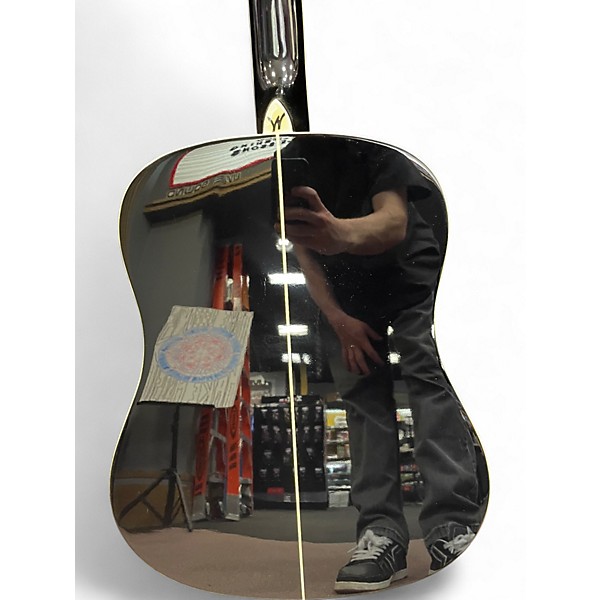 Used Washburn WD100DL Black Acoustic Guitar