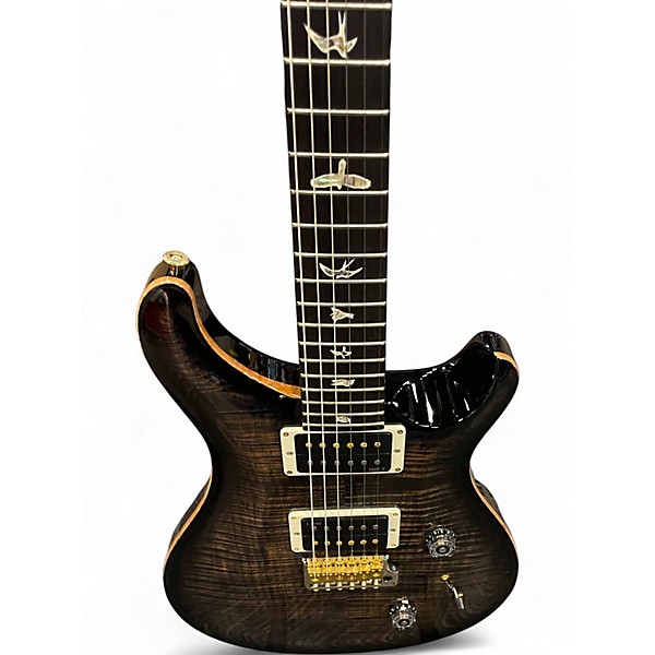 Used 2025 PRS Wood Library Custom 24 10 Top CHARCOL BURST Solid Body Electric Guitar
