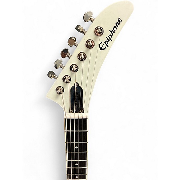 Used Epiphone Tommy Thayer White Lightning Explorer WHITE Solid Body Electric Guitar