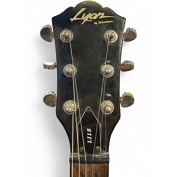 Used Lyon By Washburn LI15 Black Solid Body Electric Guitar