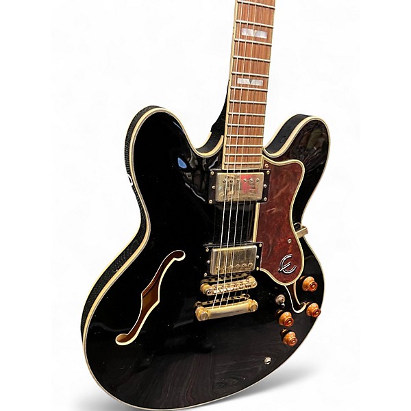 Used Epiphone Sheraton II Ebony Hollow Body Electric Guitar