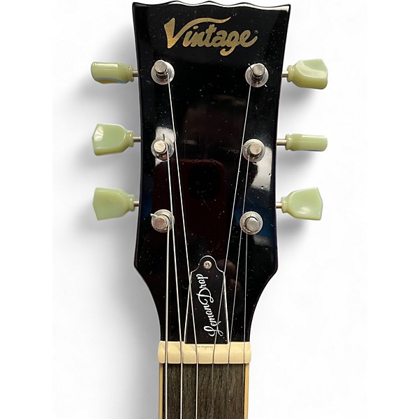 Used Vintage V100MR-PGM Lemon Drop Solid Body Electric Guitar