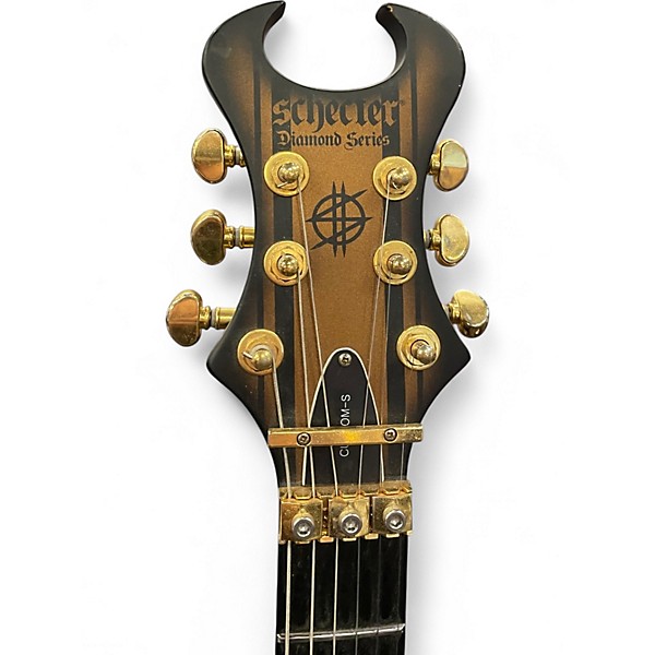Used Schecter Guitar Research Synyster Gates Signature Custom Satin Gold Solid Body Electric Guitar