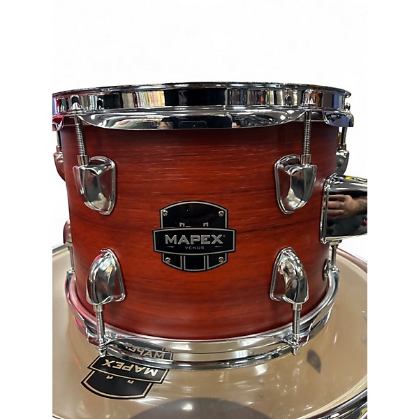 Used Mapex 3 Piece Venus Crimson Red Trans Drum Kit