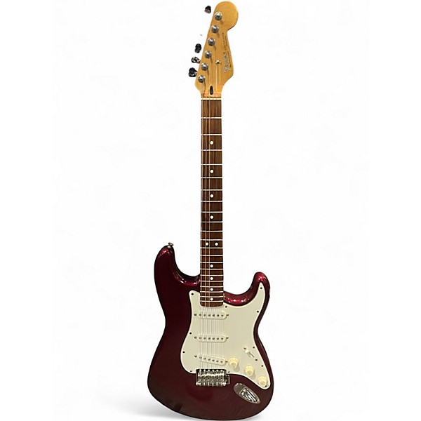 Used Fender Standard Stratocaster Black Cherry Solid Body Electric Guitar