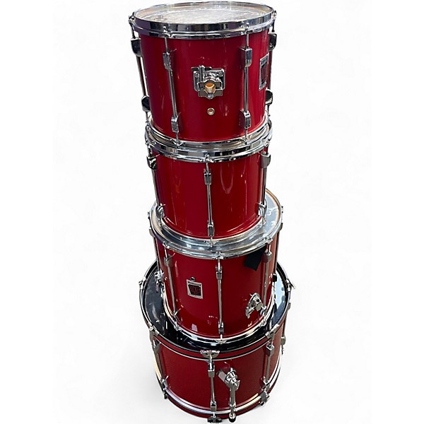 Used Ludwig 4 Piece ROCKER RED Drum Kit