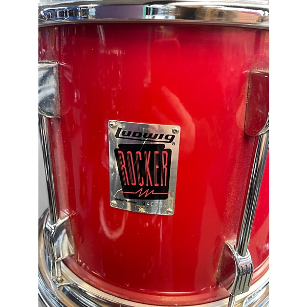 Used Ludwig 4 Piece ROCKER RED Drum Kit