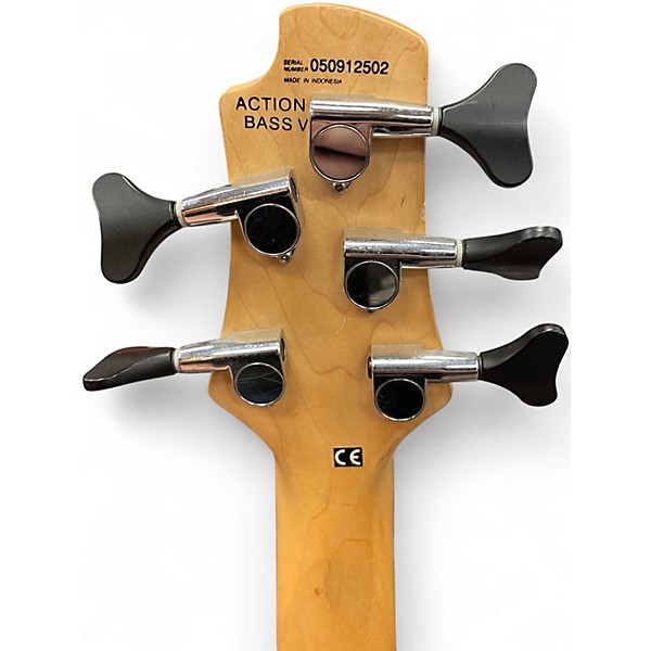 Used Cort ACTION BASS V Trans Crimson Red Electric Bass Guitar