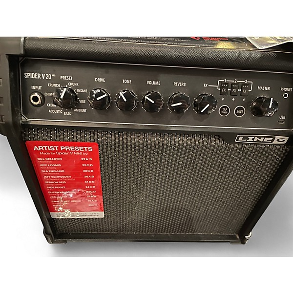 Used Line 6 Spider V 20 MkII 20w 1x8 Guitar Combo Amp