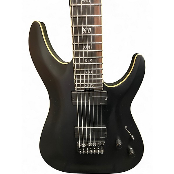 Used Schecter Guitar Research C-7 SLS Elite Evil Twin Black Solid Body Electric Guitar