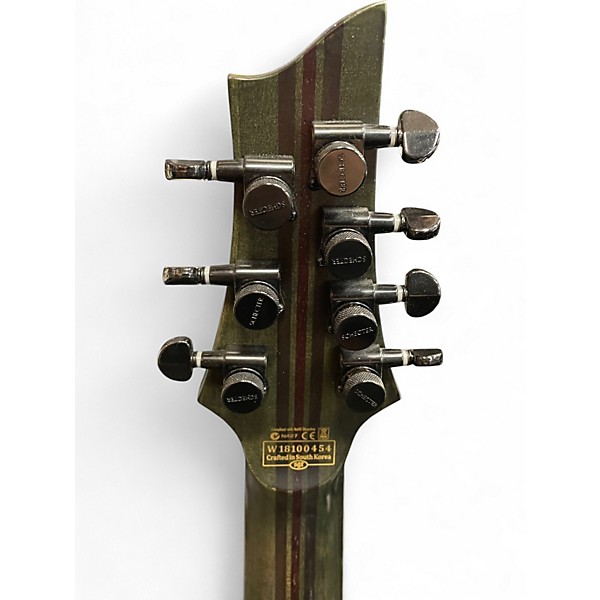 Used Schecter Guitar Research C-7 SLS Elite Evil Twin Black Solid Body Electric Guitar