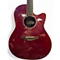 Used Ovation CC24 Celebrity Crimson Red Trans Acoustic Electric Guitar