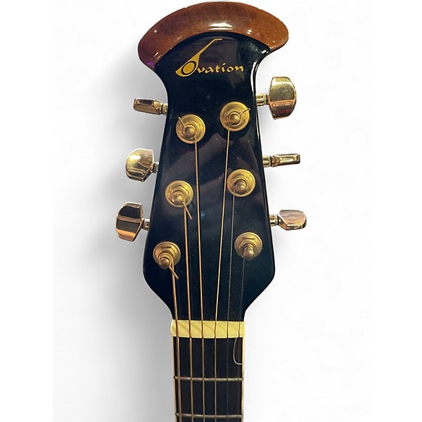 Used Ovation CC24 Celebrity Crimson Red Trans Acoustic Electric Guitar