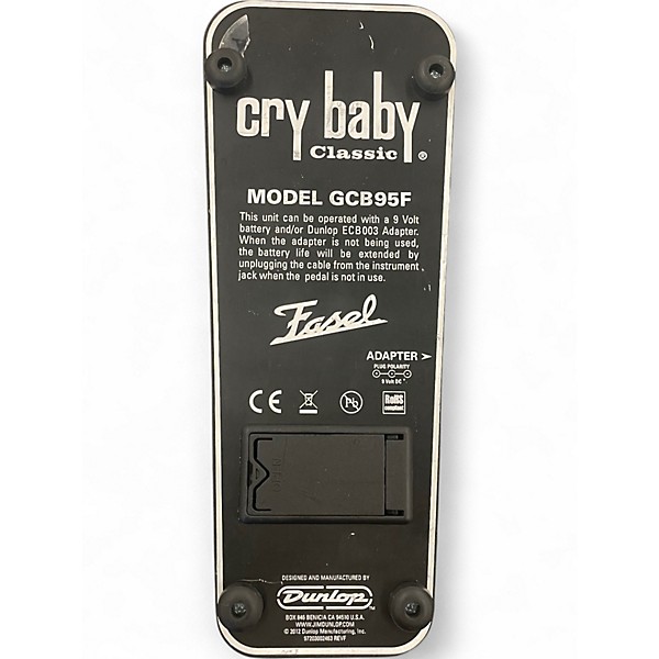 Used Dunlop GCB95F Crybaby Classic Wah With Fasel Inductor Effect Pedal