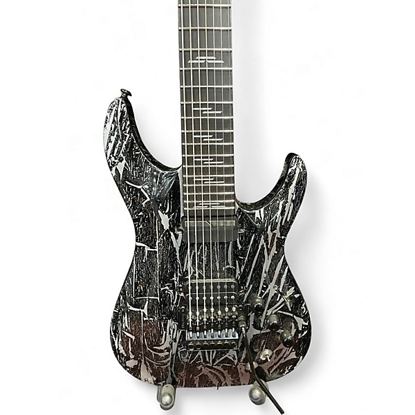 Used Schecter Guitar Research C7 FR-S Silver Mountain Solid Body Electric Guitar