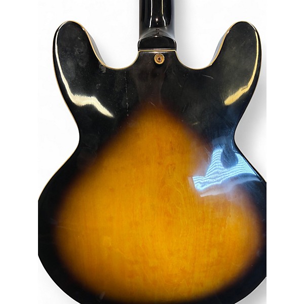 Used Jay Turser JT 134DC 2 Tone Sunburst Hollow Body Electric Guitar
