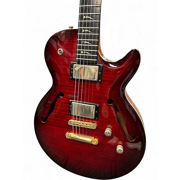 Used Carvin SH550 Trans Red Hollow Body Electric Guitar