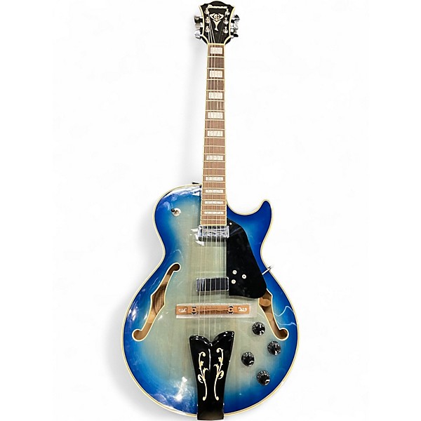 Used Ibanez GB10FMJBB Blue Hollow Body Electric Guitar