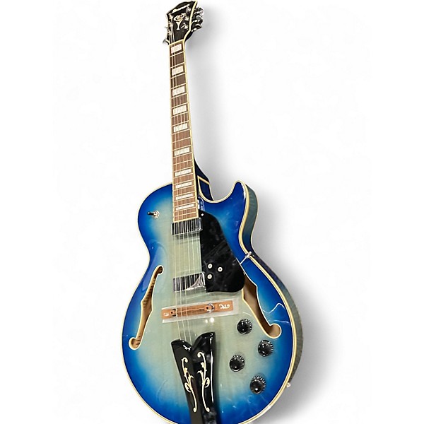 Used Ibanez GB10FMJBB Blue Hollow Body Electric Guitar