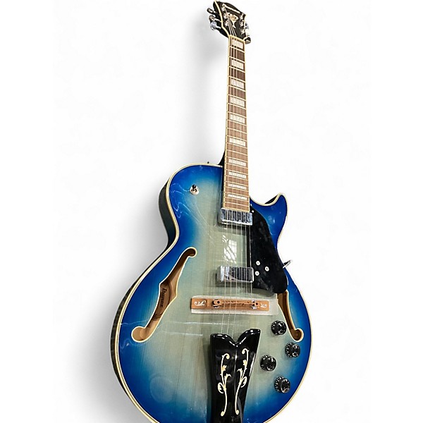 Used Ibanez GB10FMJBB Blue Hollow Body Electric Guitar