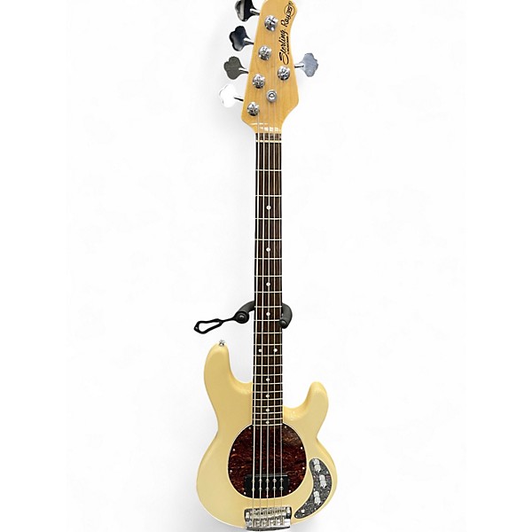Used Sterling by Music Man Ray35 5 String Cream Electric Bass Guitar