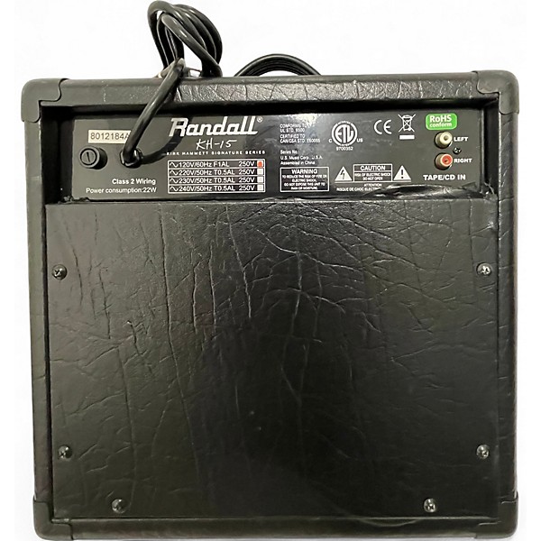 Used Randall KH75 Kirk Hammet 1x12 75W Guitar Combo Amp