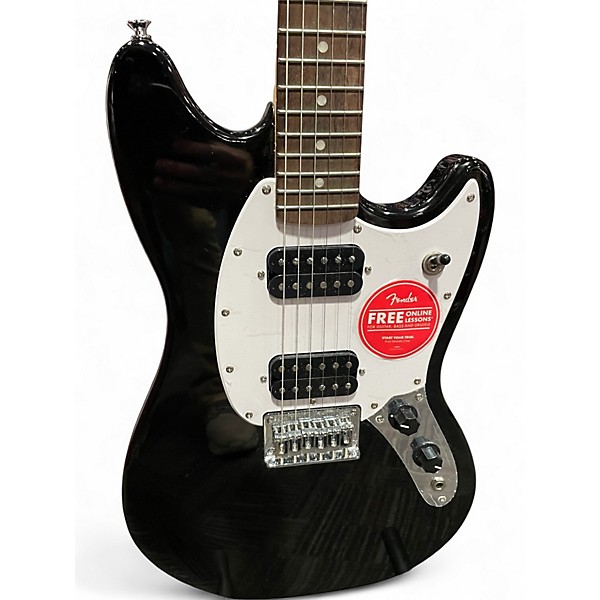 Used Squier Bullet Mustang HH Black Solid Body Electric Guitar