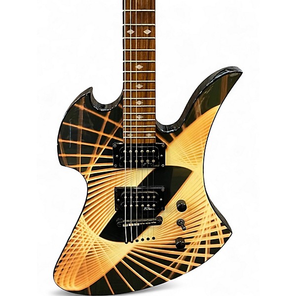 Used B.C. Rich mockingbird body art limited edition SPIRO LIGHT Solid Body Electric Guitar